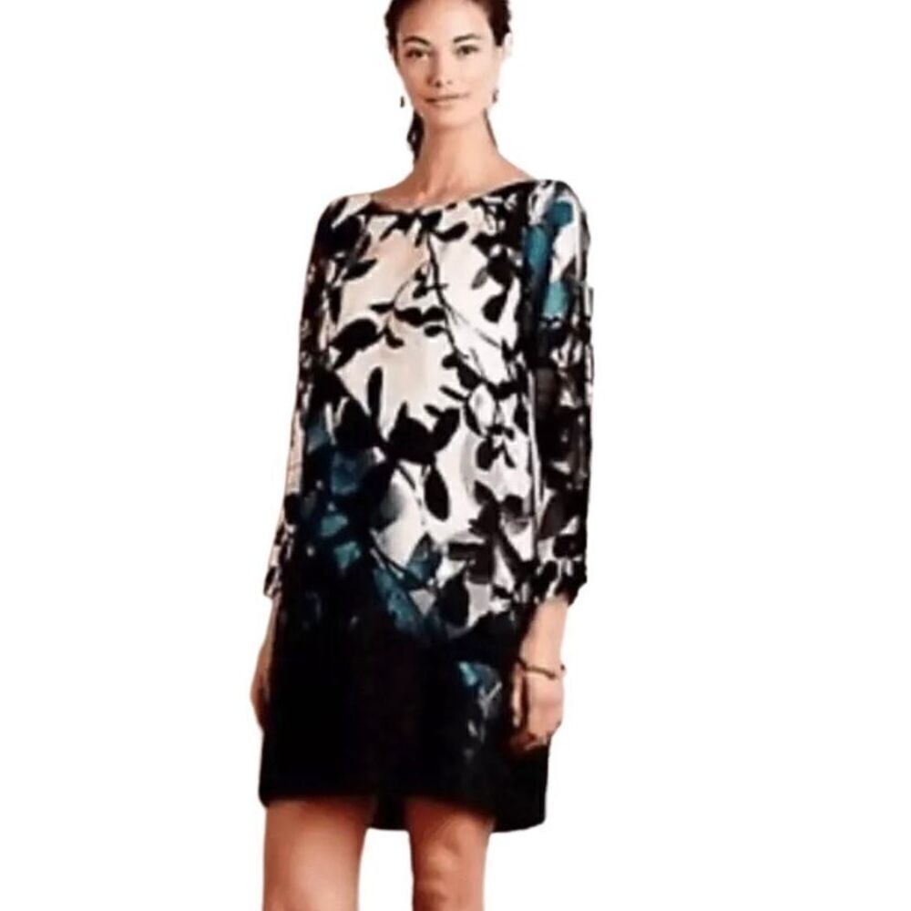 Maeve Anthropologie Shaded Garden Dress Sz XS/S Career, Moody‎ Floral, Artsy NWT